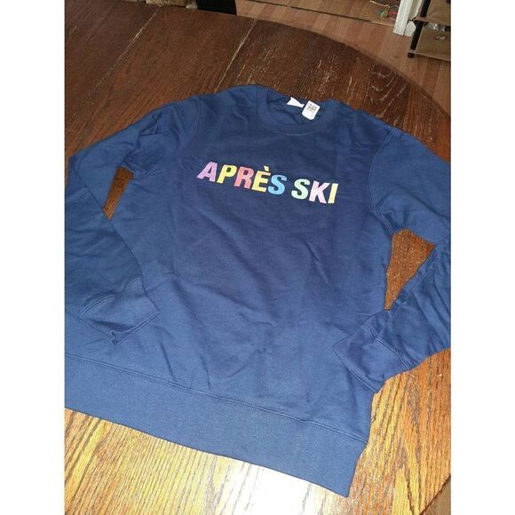 New Unisex Small Port & Co Apres Ski Long Sleeve Crew Neck Pullover Sweatshirt - Picture 1 of 4